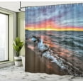 thumbnail image 5 of Ambesonne Landscape Shower Curtain, Sunset Horizon Lake, 69"Wx75"L, Blue Grey Orange, 5 of 5