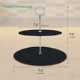 thumbnail image 3 of NutriChef PKCKSTD10 2-Tier Cake Stand Tower Tray, Black, 3 of 7