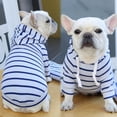 thumbnail image 5 of Breathable Pet Clothing - Keep Warm Strip Pattern Soft Sweatshirt - Cozy Coat for Stylish Home Wear, 5 of 8