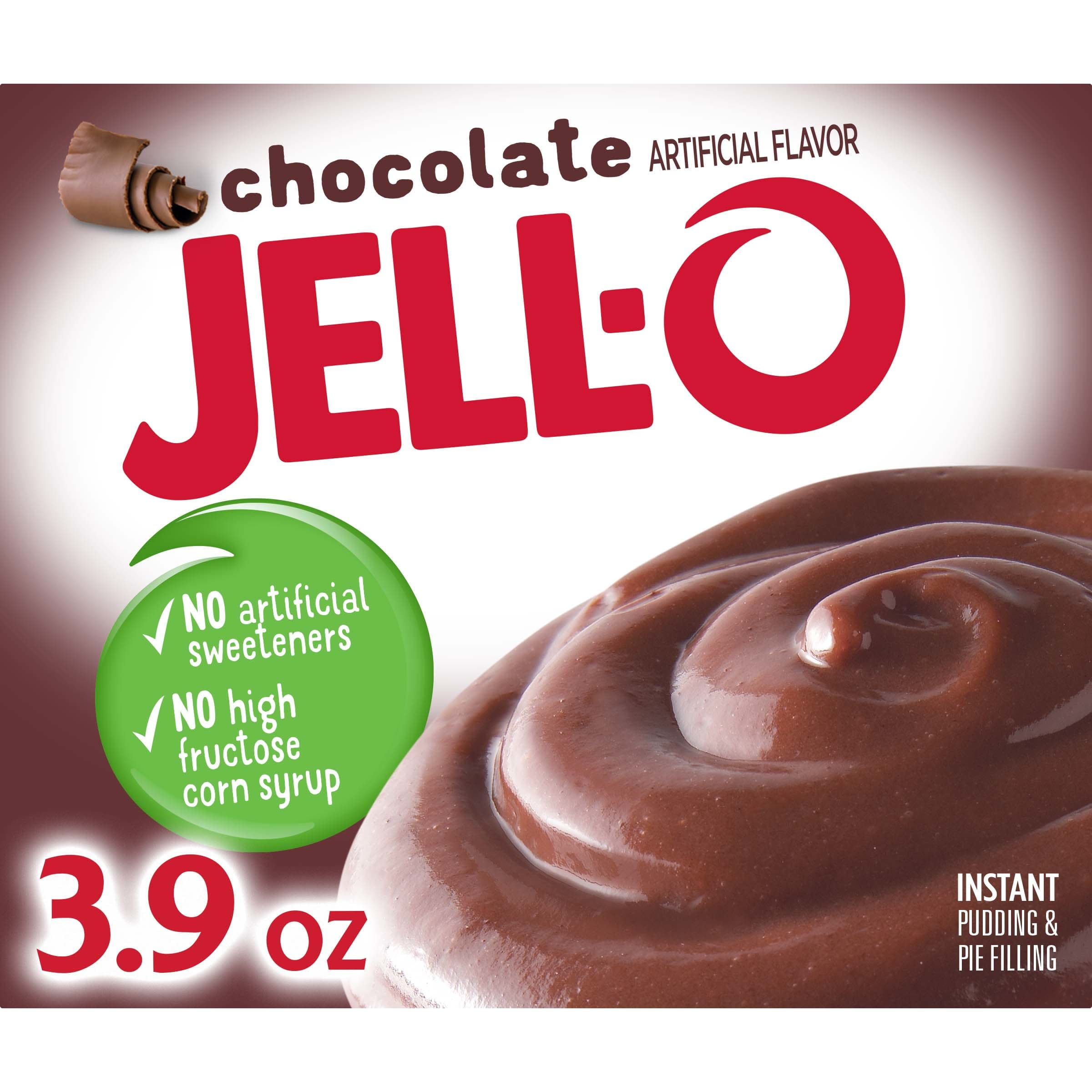 JellO Chocolate Instant Pudding Mix & Pie Filling, 3.9 oz. Box