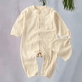 thumbnail image 2 of Coerni Boys Girls Clothes Set New Born Baby Romper Hat Ribbed Knit Button Bodysuit Solid Coming Home Outfit Birthday Jumpsuit, 2 of 9