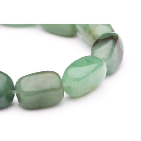 - Tumbled Pebble Fine Jade Beads Semi Precious Gemstones Size: 18x11mm Crystal Energy Stone Healing Power for Jewelry Making