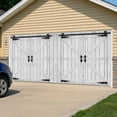 thumbnail image 5 of Farmhouse Wood Grain Garage Door Cover Banner 7 x 8 FT, Vintage Country Barn Gate Grey Garage Door Curtains Backdrop with Grommets for Indoor Outdoor Wall Party Porch Yard Decorations Background, 5 of 9