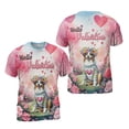thumbnail image 3 of Hello Valentine’s Day Australian Shepherd Flower Crown Romantic Pink Floral All Over Print 3D Shirt Unisex Merch Aussie Dog Lover Gifts - 00031, 3 of 6