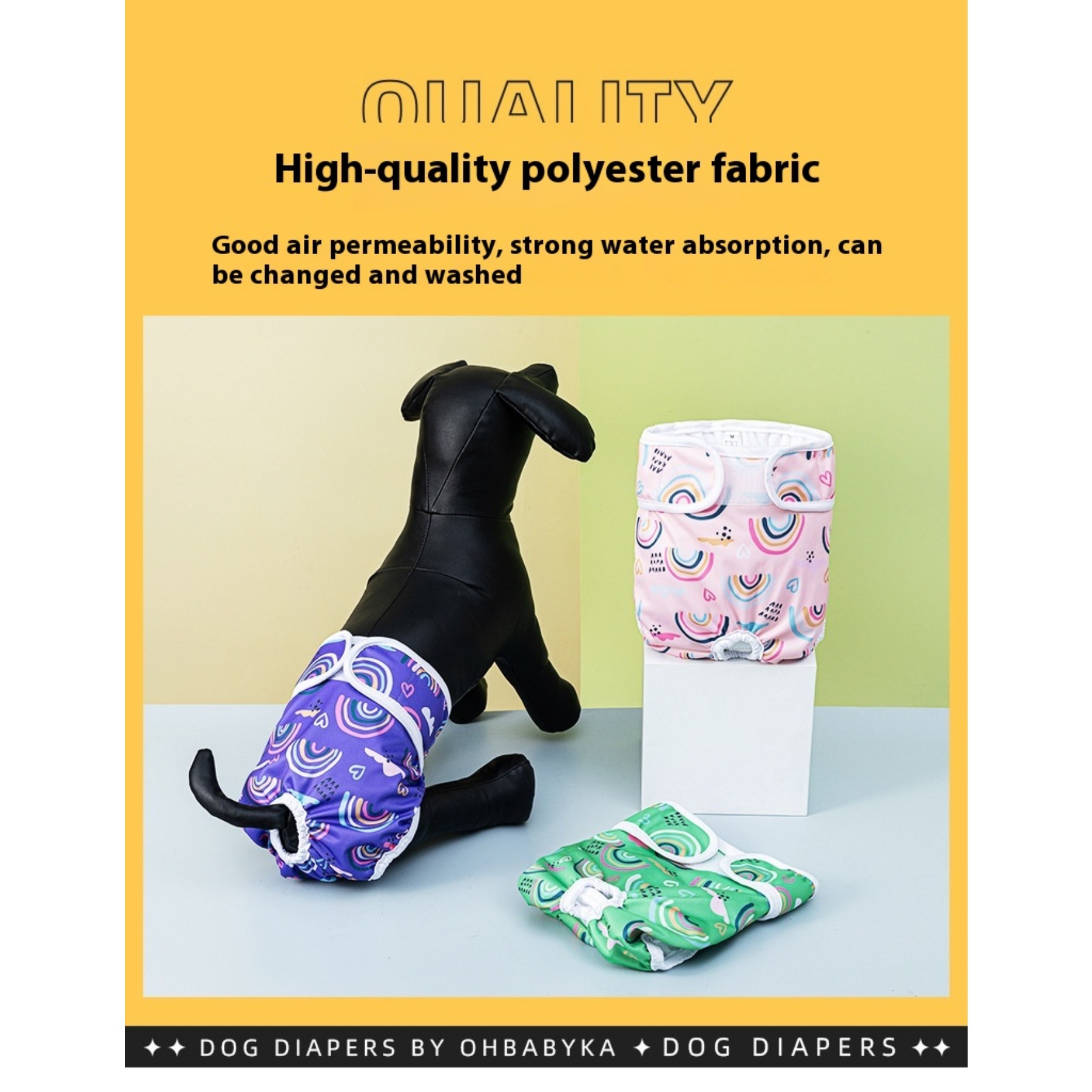 Reusable Pet Diapers for Female Dogs Washable Dog Period Underwear Anti Leakage Comfortable Cloth Panties
