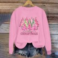 thumbnail image 5 of Wancir Womens' Christmas Sweatshirt Merry and Bright Shirts Plaid Christmas Trees Graphic Pullover Long Sleeve Tops, 5 of 7