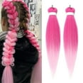 thumbnail image 2 of Dengmore 2 Packs Pink Braiding Hair Extensions, Synthetic Pre-Stretched Purple Braiding Hair for Braids Halloween Stage Performances, 12 Colors for Choose, 2 of 9