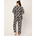thumbnail image 4 of Moomaya Sleepwear, Printed Kaftan Top Pajama Set, Loose Fit Loungewear, 2 Pc Nightsuit, 4 of 9