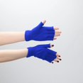 thumbnail image 1 of Typpkmm Fingerless Gloves, Thermal Winter Acrylic Knit, 16cm Stretch Cuff, Unisex Black, Azul, 1 of 7