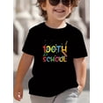 thumbnail image 1 of Youngsters' 1st Grade Happy School Graphic T-Shirt - Short Sleeve Tee with Backpack & Pencils Design, Breathable Summer Casual Wear for Boys & Girls, Youngsters'S School Apparel | Comfortable, 1 of 7