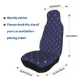thumbnail image 4 of Honeii Anchors Heart Blue Print Car Seat Covers 2 Pieces, Full Set Universal Seat Covers for Cars, Waterproof Auto Seat Protectors, 4 of 7