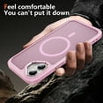 thumbnail image 4 of Dteck for iPhone 16 Case with Magnetic, Compatible with MagSafe, Military Drop Protection Slim Translucent Matte Shockproof with Anti-Fingerprint Phone Case,Pink, 4 of 8