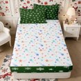 thumbnail image 4 of Manfei Winter Snowflake Zipper Queen Comforter Set with Fitted Sheet and 2 Pillowcases,Merry Christmas Zipper Bedding Set,Reversible, 4 of 7