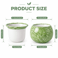 thumbnail image 6 of EFISPSS Hand-Patted Glaze Self Watering Ceramic Planter with Inner Clay Pot, 6 Inch Sage Green African Violet Pots, Easy Care Indoor Plant Pot for Home Decor, 6 of 8