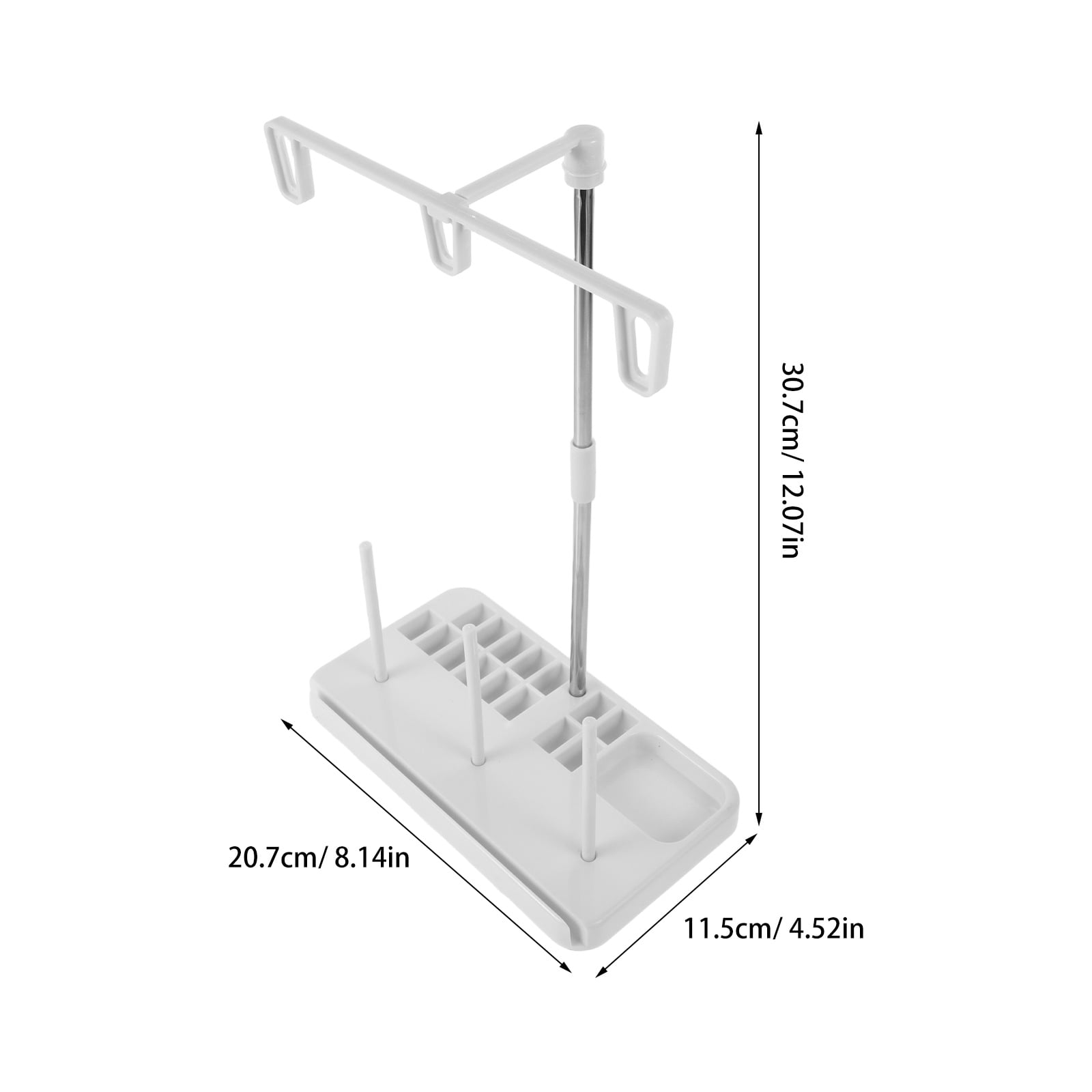 ELAYARD 2-Pack White Plastic Sewing Machine Spool Holders with Rotatable Design for Easy and Smooth Thread Organization