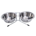 thumbnail image 6 of Sofullue Double Small Dog Bowls Stainless Steel Food and Water Bowl Set for Puppy, 6 of 11