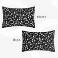 thumbnail image 2 of Lsque Black White Leaves Pattern Pillow Case – Soft & Cozy Throw Pillow Cover, Hypoallergenic Cushion Case for Sleeping Women with Envelope Closure-20"x30", 2 of 6