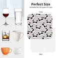 thumbnail image 6 of Yiaed Cute Panda Print Leather Coasters for Drinks - Cup Coasters Coffee Table Kitchen Table Bar, Home & Office Gifts Handmade Drink Coasters-Square, 6 of 6