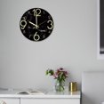 thumbnail image 4 of Reloj de pared luminoso de mármol de imitación de 12 ", , cocina, dormitorio, oficina, hogar, silencioso tictac, números g gris BLESIY reloj de pared silencioso, 4 of 8