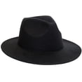 thumbnail image 1 of ¡Rebaja! Sombrero Fdelink de fieltro de lana plegable para mujer, sombrero panamá de ala ancha (negro), 1 of 2