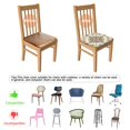 thumbnail image 5 of Floral Pattern Seat Covers for Dining Room Chairs Set Of 4,Stretch Printed Washable Chair Seat Cover with Elastic Ties and Button,Removable Waterproof Couch Cushion Covers, 5 of 6