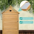 thumbnail image 4 of S AFSTAR Outdoor Storage Shed for Garden Tools, Wooden Patio Shed with Gable Roof and Metal Latches, 4 of 7