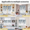 thumbnail image 6 of Green Blue Eucalyptus Leaves Kitchen Curtains Short 45 Inch Length, Summer Botanical Weeping Grommet Top Bedroom Living Room Curtains, Light Filtering Cafe Curtain Drapes 2 Panels Set 84''x45'', 6 of 9