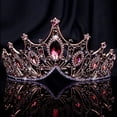 thumbnail image 4 of Corona de reina barroca para mujer, tiaras y coronas de boda con diamantes de imitación, corona de princesa vintage, diadema de cumpleaños, tiara, fiesta de cumpleaños, día de San Valentín, disfraz d, 4 of 4