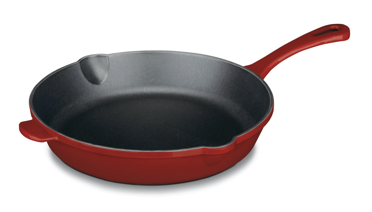 Cuisinart CI22-24CR Chefs Classic Enameled Cast Iron 10-Inch Round Fry Pan Cardinal Red 