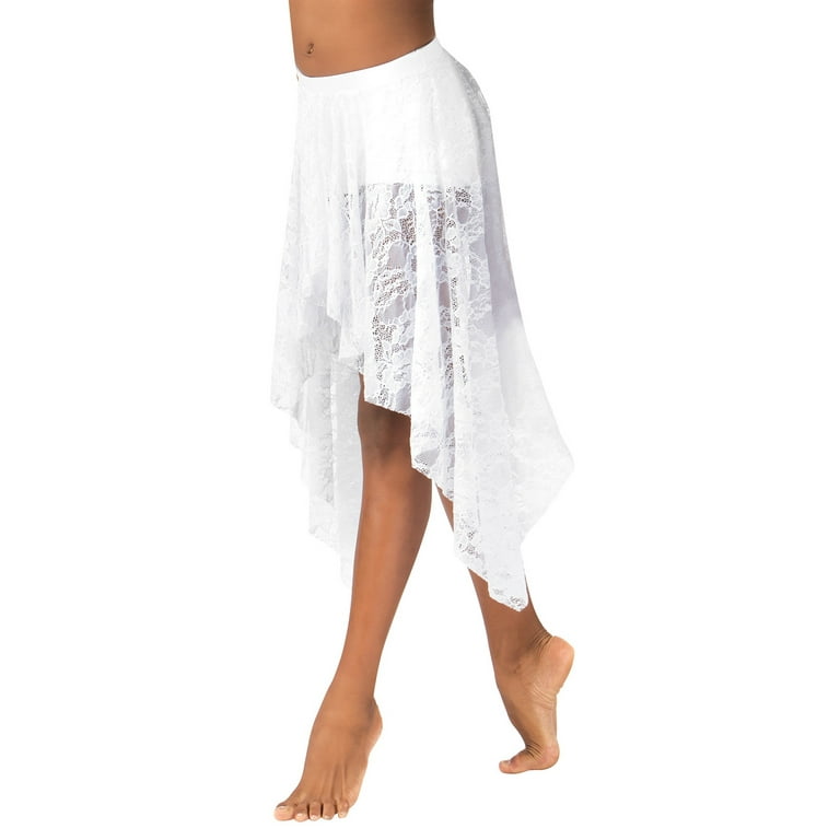 Long white lace wrap skirt hot sale