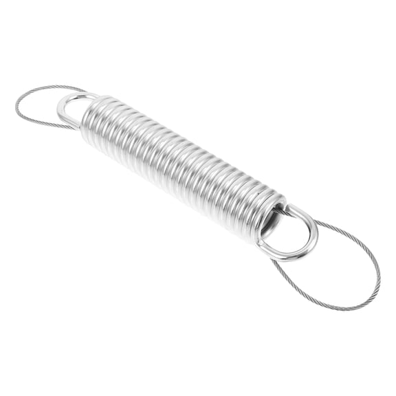 Mobutofu 1Pc Stretchable Swing Spring Durable Iron Hammock Accessory Silver