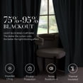 thumbnail image 4 of NICETOWN Velvet Blackout Curtains 96 inches Long, Rod Pocket & Back Tab Thermal Drapes Luxury Room Darkening Window Treatments for Bedroom, Stone Blue, W52 x L96, 2 Panels, 4 of 8