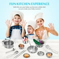 thumbnail image 6 of 16Pcs Stainless Steel Cookware Set Saucepan Lids Pot Cooking Kitchen, 6 of 8
