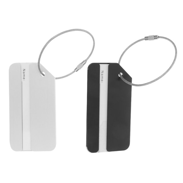 unbranded 2Ud Identificadores De Equipaje De Aluminio Con Tarjetas Incluidas Para Viajes