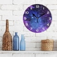 thumbnail image 3 of GZHJMY Space Galaxy Wall Clock, 10" Silent Non Ticking Round Clock, Oil Painting Easy to Read Clock for Living Room Bedroom Bathroom Home Decor Holiday Gifts, 3 of 7