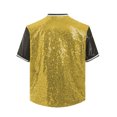 thumbnail image 2 of Miutii Kids Boys Girls Sequins Disco Shirts Short Sleeve Button Down Shirts for Jazz Dance Performance Gold 10, 2 of 7