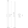 thumbnail image 6 of C Cattleya 48in. Black Dimmable LED Outdoor Wall Lantern Sconce with Frosted Glass, 6 of 6