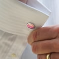 thumbnail image 2 of I'm Here Awake Don't Push it Funny Humor Round Cufflink Set Silver Color, 2 of 6