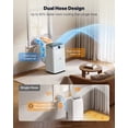 thumbnail image 5 of Upstreman 16000 BTU Portable Air Conditioner, Smart Inverter Dual Hose Standing AC Unit, 3-in-1 AC Cooler with Dehumidifier & Fan, Drainage-free, WiFi Enabled, 42dB Quiet Sleep Mode, 800 Sq. Ft, PI16, 5 of 12