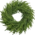 thumbnail image 6 of Guvpev 24" Christmas Norfolk Pine Wreath, Christmas Wreaths for Front Door, Realistic Winter Pine Wreath with Pine Cones & Berries for Wall, Window, Mantel, Porches, Indoor Outdoor Xmas Decor, 6 of 12