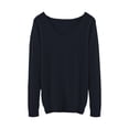 thumbnail image 4 of TRUBKH Women's Sweaters V Neck Tops Long Sleeve Shirts Tunic Tops Blouse Oversized Sweaters for Women Wool Blend Sweater Relaxed Fit Going Out Tops Sweaters for Women Trendy Black S, 4 of 4