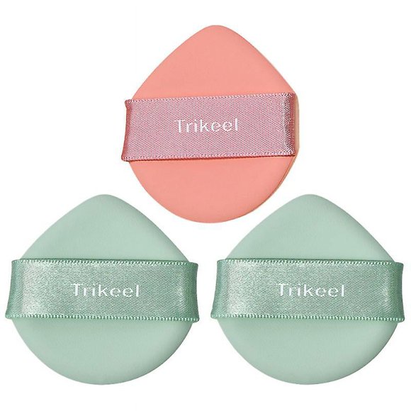 3 piezas de borlas de polvo duraderas.