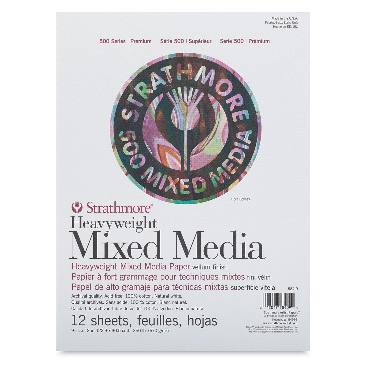 Strathmore Mixed Media Paper Pad, 500 Series, 9" x 12"