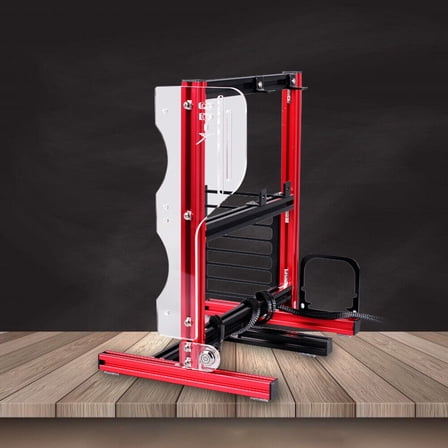 Aluminum and Acrylic Red Open Computer Chassis for Installing Many Kinds of Desktop Computer Hosts 11.8*9.7*14inch