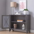 thumbnail image 6 of Furniture of America Astro Wood 2-Shelf Accent Cabinet in Distressed Gray, 6 of 7