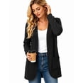 thumbnail image 5 of WIHOLL Lightweight Cardigan for Women Long Sleeve Cardigans Fall Casual Open Front Tops with Pockets Black, 5 of 9