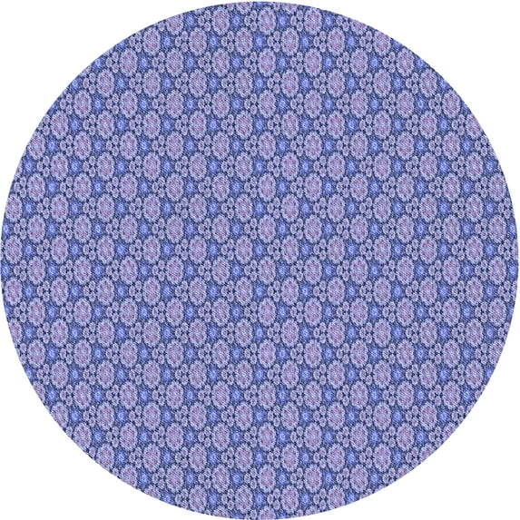Ahgly Company Indoor Round Patterned Slate Blue Area Rugs, 6' Round
