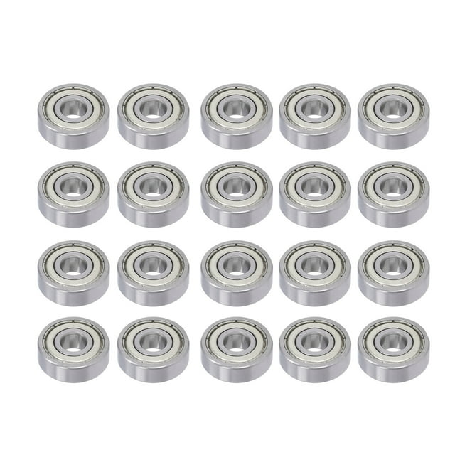 Billes 20 Pcs Roulements à Billes Miniatures Légers en Fer Scellés à Gorge Profonde Charge Radiale et Axiale