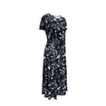 thumbnail image 4 of Floral Print Crew Neck Dress, Elegant Short Sleeve Dress For Spring & Summer, Women's Clothing, 4 of 4