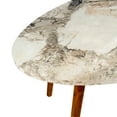 thumbnail image 4 of White Marble Oval Coffee Table with Wooden Legs, Modern Style Round Coffee Table for Living Room,Modern Oval/Round Side Table,Coffee Tables For Living Room,Center Table for Living Room, 4 of 4